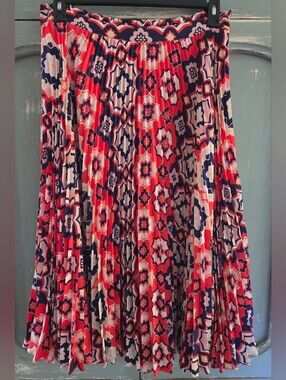 Anthroplogie Plisse Pleated Midi Skirt Large
